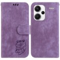 For Xiaomi Redmi Note 13 Pro+ 5G Little Tiger Embossed Leather Phone Case(Purple)