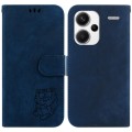 For Xiaomi Redmi Note 13 Pro+ 5G Little Tiger Embossed Leather Phone Case(Dark Blue)