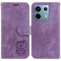 For Xiaomi Redmi Note 13 Pro 5G Little Tiger Embossed Leather Phone Case(Purple)