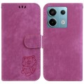 For Xiaomi Redmi Note 13 Pro 5G Little Tiger Embossed Leather Phone Case(Rose Red)
