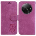 For Xiaomi Redmi A3 Little Tiger Embossed Leather Phone Case(Rose Red)