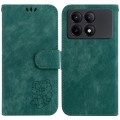 For Xiaomi Redmi K70E / Poco X6 Pro Little Tiger Embossed Leather Phone Case(Green)