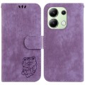 For Xiaomi Redmi Note 13 4G Global Little Tiger Embossed Leather Phone Case(Purple)
