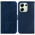 For Xiaomi Redmi Note 13 4G Global Little Tiger Embossed Leather Phone Case(Dark Blue)