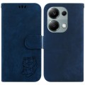 For Xiaomi Redmi Note 13 Pro 4G Little Tiger Embossed Leather Phone Case(Dark Blue)