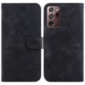 For Samsung Galaxy Note20 Ultra Lily Embossed Leather Phone Case(Black)