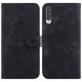 For Samsung Galaxy A50 / A30s / A50s Lily Embossed Leather Phone Case(Black)