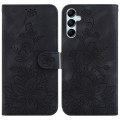 For Samsung Galaxy A15 Lily Embossed Leather Phone Case(Black)