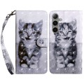 For Samsung Galaxy S24+ 5G 3D Painted Leather Phone Case(Smile Cat)