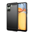 For Xiaomi Poco C65 Brushed Texture Carbon Fiber TPU Phone Case(Black)