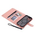 For iPhone 14 ViLi GHB Series MagSafe Magnetic Zipper Leather Phone Case(Pink)