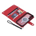 For Samsung Galaxy S23 FE 5G ViLi GHB Series MagSafe Magnetic Zipper Leather Phone Case(Red)