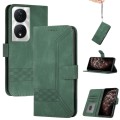 For Honor X7b Cubic Skin Feel Flip Leather Phone Case(Green)