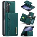 For Samsung Galaxy Z Fold5 DG.MING M2 Series 3-Fold Multi Card Bag + Magnetic Phone Case(Green)