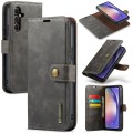 For Samsung Galaxy A35 5G DG.MING Crazy Horse Texture Detachable Magnetic Leather Case(Grey)