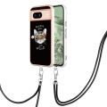 For Google Pixel 8a Electroplating Dual-side IMD Phone Case with Lanyard(Natural Growth)