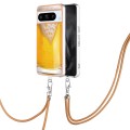 For Google Pixel 8 Pro Electroplating Dual-side IMD Phone Case with Lanyard(Draft Beer)