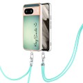 For Google Pixel 8 Electroplating Dual-side IMD Phone Case with Lanyard(Smile)