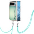 For Google Pixel 9 Electroplating Dual-side IMD Phone Case with Lanyard(Smile)