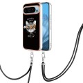 For Google Pixel 9 Electroplating Dual-side IMD Phone Case with Lanyard(Natural Growth)