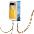 For Google Pixel 9 Electroplating Dual-side IMD Phone Case with Lanyard(Draft Beer)