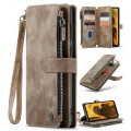 For Samsung Galaxy S23 FE CaseMe C30 Card Slots Zipper Wallet Leather Phone Case(Brown)