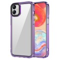For Samsung Galaxy A04e Transparent Acrylic + TPU Shockproof Phone Case(Transparent Purple)