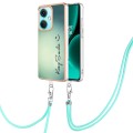 For OnePlus Nord CE3 Electroplating Dual-side IMD Phone Case with Lanyard(Smile)