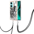 For OnePlus Nord CE3 Electroplating Dual-side IMD Phone Case with Lanyard(Totem Elephant)