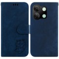 For Infinix Smart 7 HD Little Tiger Embossed Leather Phone Case(Dark Blue)