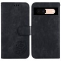 For Google Pixel 8a Little Tiger Embossed Leather Phone Case(Black)
