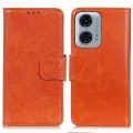 For Motorola Moto G34 5G Nappa Texture Flip Leather Phone Case(Orange)