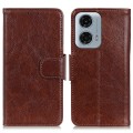 For Motorola Moto G34 5G Nappa Texture Flip Leather Phone Case(Brown)