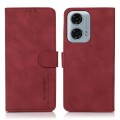 For Motorola Moto G04 / G24 KHAZNEH Matte Texture Leather Phone Case(Red)