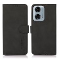For Motorola Moto G04 / G24 KHAZNEH Matte Texture Leather Phone Case(Black)