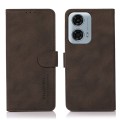 For Motorola Moto G24 Power KHAZNEH Matte Texture Leather Phone Case(Brown)
