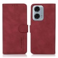 For Motorola Moto G24 Power KHAZNEH Matte Texture Leather Phone Case(Red)
