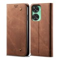 For Huawei nova 11 SE Denim Texture Leather Phone Case(Brown)