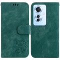 For OPPO Reno11 F Global Little Tiger Embossed Leather Phone Case(Green)