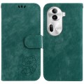 For  OPPO Reno11 Pro 5G Global Little Tiger Embossed Leather Phone Case(Green)