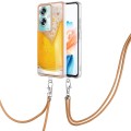 For OPPO A79 5G Global Electroplating Dual-side IMD Phone Case with Lanyard(Draft Beer)