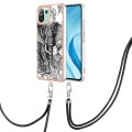For Xiaomi Mi 11 Lite Electroplating Dual-side IMD Phone Case with Lanyard(Totem Elephant)