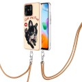 For Xiaomi Redmi 10C Electroplating Dual-side IMD Phone Case with Lanyard(Lucky Dog)