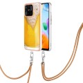 For Xiaomi Redmi 10C Electroplating Dual-side IMD Phone Case with Lanyard(Draft Beer)
