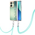 For Xiaomi Redmi Note 13 4G Global Electroplating Dual-side IMD Phone Case with Lanyard(Smile)