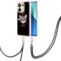 For Xiaomi Redmi Note 13 4G Global Electroplating Dual-side IMD Phone Case with Lanyard(Natural Grow