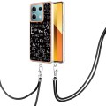 For Xiaomi Redmi Note 13 5G Global Electroplating Dual-side IMD Phone Case with Lanyard(Equation)