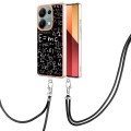 For Xiaomi Redmi Note 13 Pro 4G Global Electroplating Dual-side IMD Phone Case with Lanyard(Equation