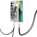 For Xiaomi Redmi Note 13 Pro 5G Global Electroplating Dual-side IMD Phone Case with Lanyard(Totem El