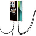 For Xiaomi Redmi Note 13 Pro 5G Global Electroplating Dual-side IMD Phone Case with Lanyard(Natural